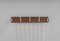 Teak & White Metal Wall Coat Rack, 1960s 2