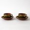 French Earthernware Cups and Saucers, 1890s, Set of 2 7