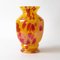 Art Deco Yellow and Red Spatter Glass Vase from Franz Welz 1