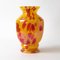 Art Deco Yellow and Red Spatter Glass Vase from Franz Welz, Image 1