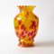 Art Deco Yellow and Red Spatter Glass Vase from Franz Welz, Image 2