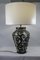 Table Lamp in Wrought Iron and Blown Glass, 1980s 1