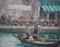 Luigi Pagan, Market of Chioggia, 1920s, Oil on Canvas, Framed 13