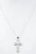 Diamonds, 18 Karat White Gold Cross Pendant Necklace, Image 2