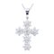 Diamonds, 18 Karat White Gold Cross Pendant Necklace 1