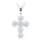 Diamonds, 18 Karat White Gold Cross Pendant Necklace, Image 1