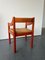 Roter Carimate Carver Stuhl von Vico Magistretti 5