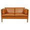 2442 2-Seater Sofa in Cognac Anilin Leather by Børge Mogensen for Fredericia, Image 1