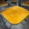 Sedia da scuola vintage impilabile con struttura in metallo grigio, Immagine 3
