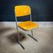 Sedia da scuola vintage impilabile con struttura in metallo grigio, Immagine 6