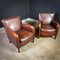 Vintage Leather Club Armchairs, Set of 2 2