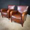 Vintage Leather Club Armchairs, Set of 2 1