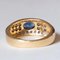 Vintage 18k Gold Ring with Blue Topaz and Diamonds 6