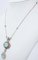 Aquamarine, Tanzanite, Sapphires, Diamonds, Rose Gold and Silver Pendant Necklace, 1960s 3