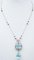 Aquamarine, Sapphires, Diamonds, Onyx, Pearls, Rose Gold and Silver Pendant Necklace, 1960s, Image 2