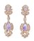 Coral, Amethysts, Hydrothermal Amethysts, Diamonds,14kt Rose Gold Dangle Earrings, 1960s, Set of 2 3