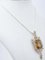 Collana con ciondolo in oro e argento con topazio idrotermale, smeraldi, diamanti, anni '60, Immagine 3