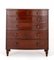 Victorian Bow Front Chest Drawers in Mahogany, 1850 1