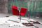 Postmoderner Sling Sessel aus Chrom & rotem Samt von Duncan Burke & Gunter Eberle für Vecta, 1970er 13