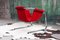 Postmodern Chrome & Red Velvet Sling Lounge Chair by Duncan Burke & Gunter Eberle for Vecta, 1970s 11