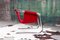 Postmodern Chrome & Red Velvet Sling Lounge Chair by Duncan Burke & Gunter Eberle for Vecta, 1970s 7