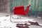 Postmodern Chrome & Red Velvet Sling Lounge Chair by Duncan Burke & Gunter Eberle for Vecta, 1970s 3