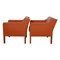 Model 2321 Lounge Chairs in Cognac Leather by Børge Mogensen for Fredericia, 1990s, Set of 2, Image 4