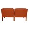 Model 2321 Lounge Chairs in Cognac Leather by Børge Mogensen for Fredericia, 1990s, Set of 2 3