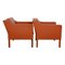 Model 2321 Lounge Chairs in Cognac Leather by Børge Mogensen for Fredericia, 1990s, Set of 2 2