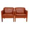 Model 2321 Lounge Chairs in Cognac Leather by Børge Mogensen for Fredericia, 1990s, Set of 2 1
