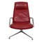 Lounge Chair in Red Leather by Jørgen Kastholm, 1990s 1