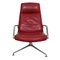 Lounge Chair in Red Leather by Jørgen Kastholm, 1990s, Image 1