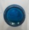 Hohe italienische Vintage Empoli Glasflasche in Blau von Depose 2
