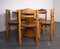 Dining Table & Chairs Set in the Style of Rainer Daumiller, 1970s, Set of 6 1
