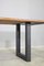 Tisch aus Nussholz mit industriellen Eisenbeinen, 2000er 12