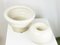 Italian White & Beige Glazed Ceramic Cache Pot & Vase by Bucci, 1980s, Set of 2 6