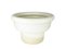Italian White & Beige Glazed Ceramic Cache Pot & Vase by Bucci, 1980s, Set of 2 2