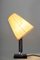 Wood Table Lamp with Fabric Shade, 1950s 3