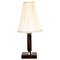 Wood Table Lamp with Fabric Shade, 1950s 1