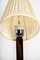 Wood Table Lamp with Fabric Shade, 1950s 9