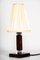 Wood Table Lamp with Fabric Shade, 1950s, Image 7