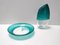Postmodern Teal Murano Glass Plate and Vase by La Murrina, Italy, 1970s, Set of 2 1