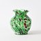 White and Green Spatter Glass Vase from Fenton, 1890s 1