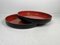Trays in Lacquered Wood with Bamboo Decoration, 1970s, Set of 2 6