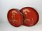 Trays in Lacquered Wood with Bamboo Decoration, 1970s, Set of 2 4