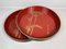 Trays in Lacquered Wood with Bamboo Decoration, 1970s, Set of 2, Image 1