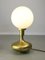 Mid-Century Italian Modern Brass & Opaline Glass Table Lamp 7