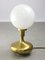 Mid-Century Italian Modern Brass & Opaline Glass Table Lamp 1