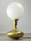 Mid-Century Italian Modern Brass & Opaline Glass Table Lamp 2