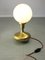 Mid-Century Italian Modern Brass & Opaline Glass Table Lamp 5